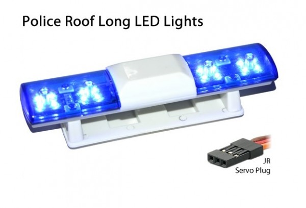 LED Dachleuchten Polizei 6 Blinkenmodus blau - HRC 8731B