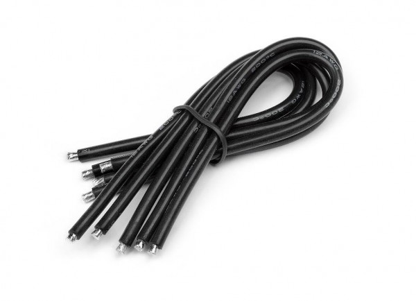 Kabel 12AWG 20cm schwarz 5Stk. für FLUX PRO ESC - Hot Bodies 107256